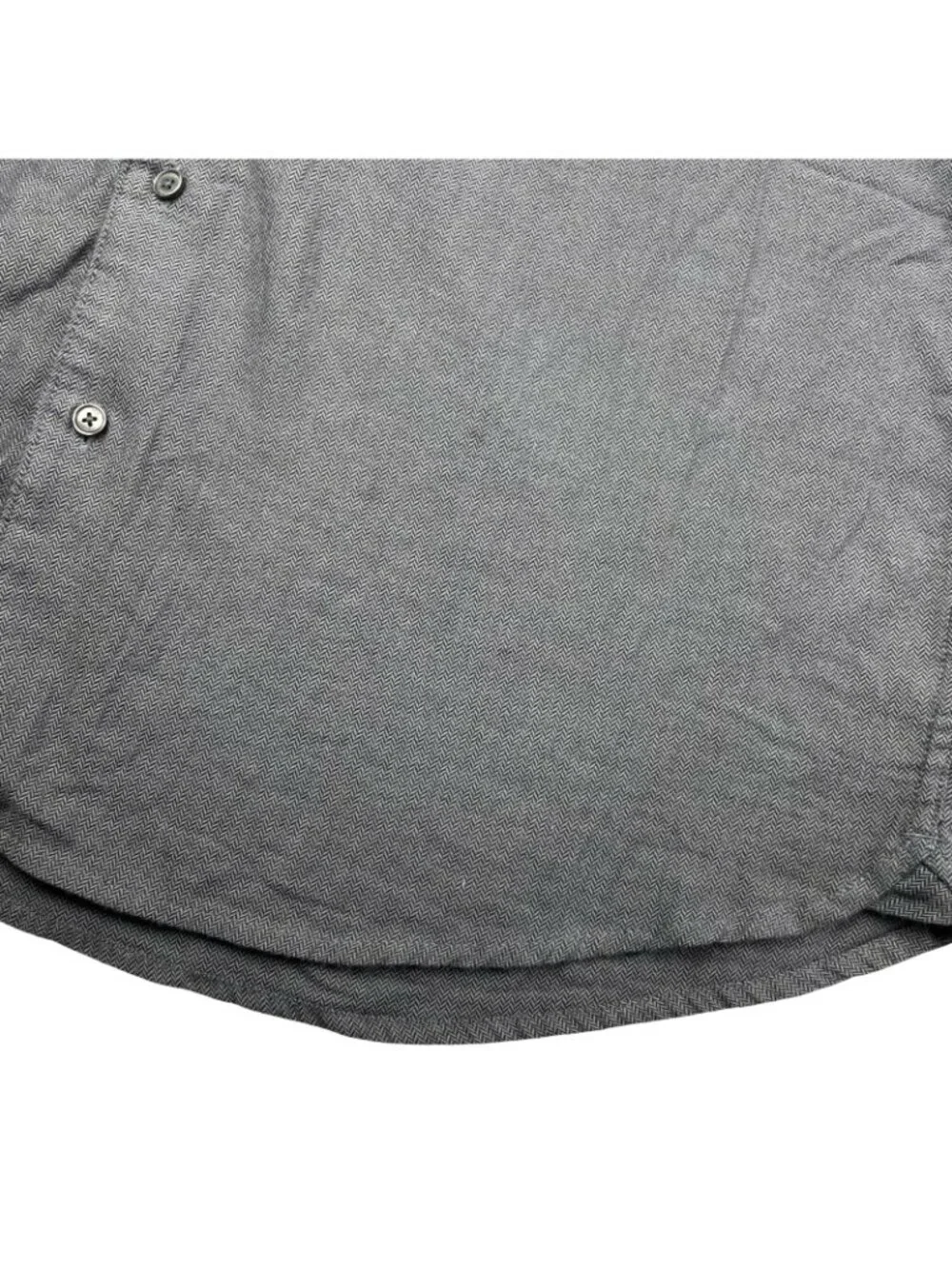 Ted Baker Men's 100% Cotton Flip Cuff Button Shirt Gray Herringbone • XL_10
